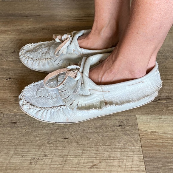 Free People Fringed Leather Moccasins - Picture 14 of 16